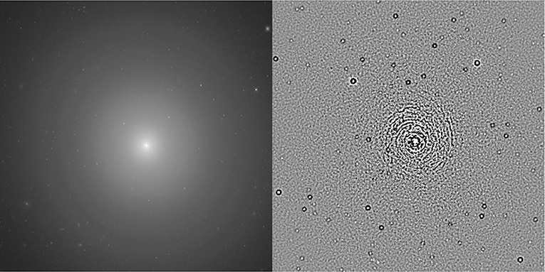 图2 -星系NGC 0524显示在左边。