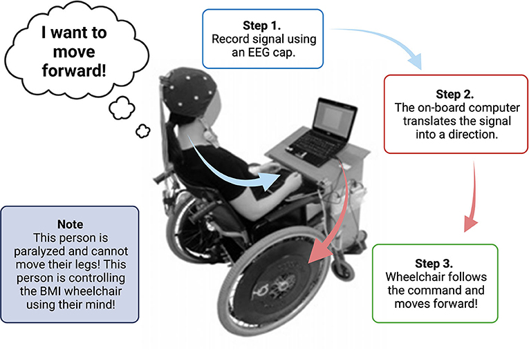 图1 -控制轮椅的BMI